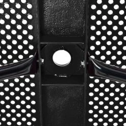 Global Industrial 8' Rectangular Picnic Table, Perforated Metal, Black -Tables Shop 694555BK 05