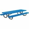 Global Industrial 8' Rectangular Kids Picnic Table, Perforated Metal, Blue