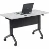 Interion By Global Industrial Interion® Flip-Top Training Table, 48"L x 24"W, Gray