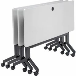 Interion By Global Industrial Interion® Flip-Top Training Table, 48"L x 24"W, Gray -Tables Shop 695218 03