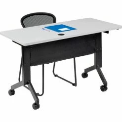 Interion By Global Industrial Interion® Flip-Top Training Table, 48"L x 24"W, Gray -Tables Shop 695218 27