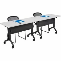 Interion By Global Industrial Interion® Flip-Top Training Table, 48"L x 24"W, Gray -Tables Shop 695218 28