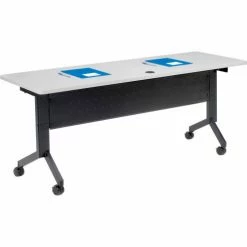 Interion By Global Industrial Interion® Flip-Top Training Table, 72"L x 24"W, Gray -Tables Shop 695220 05