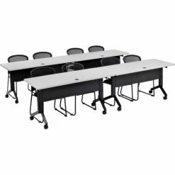 Interion By Global Industrial Interion® Flip-Top Training Table, 72"L x 24"W, Gray -Tables Shop 695220 07