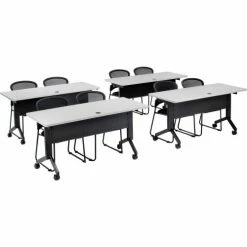 Interion By Global Industrial Interion® Flip-Top Training Table, 72"L x 24"W, Gray -Tables Shop 695220 12