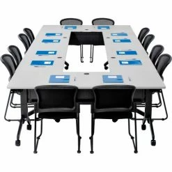 Interion By Global Industrial Interion® Flip-Top Training Table, 72"L x 24"W, Gray -Tables Shop 695220 17