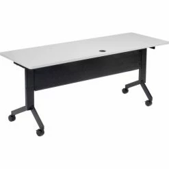 Interion By Global Industrial Interion® Flip-Top Training Table, 72"L x 24"W, Gray -Tables Shop 695220 24