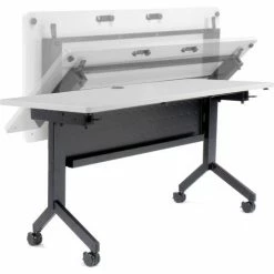 Interion By Global Industrial Interion® Flip-Top Training Table, 72"L x 24"W, Gray -Tables Shop 695220 25