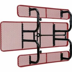 Global Industrial™ 8' Picnic Table, ADA Compliant, Expanded Metal, Red -Tables Shop 695289RD 05