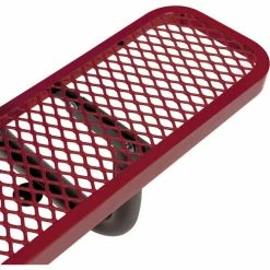 Global Industrial™ 8' Picnic Table, ADA Compliant, Expanded Metal, Red -Tables Shop 695289RD 06