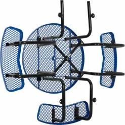 Global Industrial 46" Round Picnic Table, Wheelchair Accessible, Blue -Tables Shop 695290BL 05