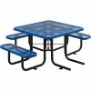 Global Industrial 46" Square Picnic Table, Wheelchair Accessible, Blue