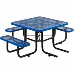 Global Industrial™ 46" Square Picnic Table, Wheelchair Accessible, Blue