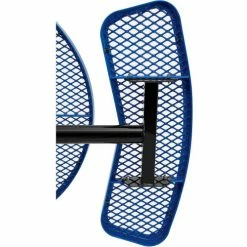 Global Industrial™ 46" Round In Ground Mount Picnic Table, Expanded Metal, Blue -Tables Shop 695292BL 09