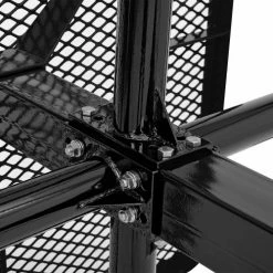 Global Industrial™ 46" Square Picnic Table, In Ground Mount, Expanded Metal, Black -Tables Shop 695293BK 09