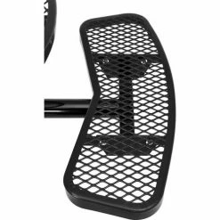 Global Industrial 46" Round Picnic Table, In Ground Mount, ADA Compliant, Black -Tables Shop 695294BK 02