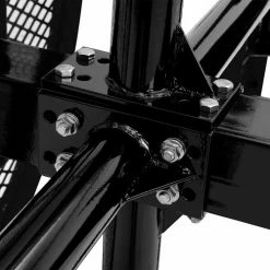 Global Industrial 46" Round Picnic Table, In Ground Mount, ADA Compliant, Black -Tables Shop 695294BK 04