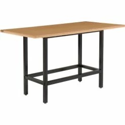 Interion By Global Industrial Interion® Standing Height Table with Power, 72"L x 36"W, Natural -Tables Shop 695430 04