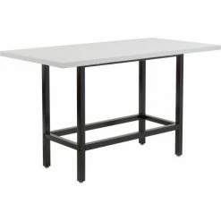 Interion By Global Industrial Interion® Standing Height Table With Power, 72"L x 36"W, Gray -Tables Shop 695431 04