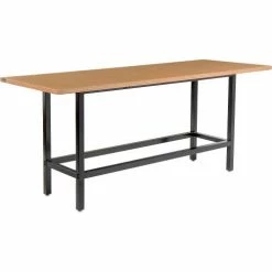 Interion By Global Industrial Interion® Standing Height Table With Power, 96"L x 36"W, Natural -Tables Shop 695432 02