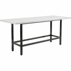 Interion By Global Industrial Interion® Standing Height Table With Power, 96"L x 36"W, Gray -Tables Shop 695433 02