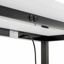 Interion By Global Industrial Interion® Standing Height Table With Power, 96"L x 36"W, Gray -Tables Shop 695433 10