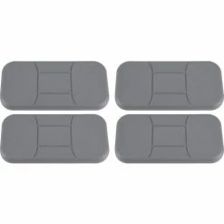 Global Industrial 4' Rectangular Picnic Table w/ Seat Cushions, Expanded Metal, Black -Tables Shop 695485BKS 04