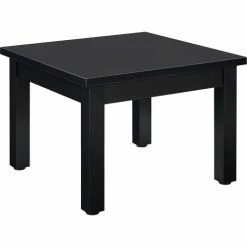 Interion By Global Industrial Interion® Wood End Table - 24" x 24" - Black