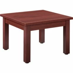 Interion By Global Industrial Interion® Wood End Table - 24" x 24" - Mahogany