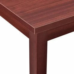 Interion By Global Industrial Interion® Wood End Table - 24" x 24" - Mahogany -Tables Shop 695752MH 02