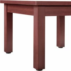 Interion By Global Industrial Interion® Wood End Table - 24" x 24" - Mahogany -Tables Shop 695752MH 03