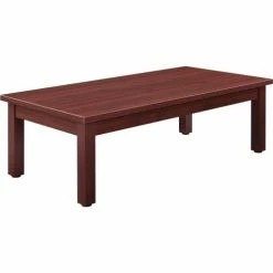 Interion By Global Industrial Interion® Wood Coffee Table - 48" x 24" - Mahogany