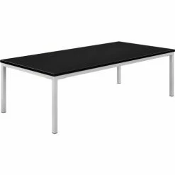 Interion By Global Industrial Interion® Wood Coffee Table with Steel Frame - 48" x 24" - Black