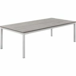 Interion By Global Industrial Interion® Wood Coffee Table with Steel Frame - 48" x 24" - Gray