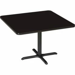 Interion By Global Industrial Interion® 42" Square Bar Height Restaurant Table, Black