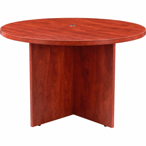 Interion By Global Industrial Interion® 42" Round Conference Table, Cherry 2 Interion By Global Industrial Interion® 42" Round Conference Table, Cherry - Image 2
