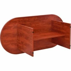 Interion By Global Industrial Interion® Racetrack Conference Table, 6'L, Cherry -Tables Shop 695823CH 02
