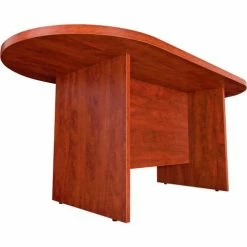 Interion By Global Industrial Interion® Racetrack Conference Table, 6'L, Cherry -Tables Shop 695823CH 04