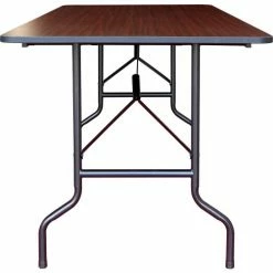 Interion By Global Industrial Interion&reg; Folding Wood Table, 60"W x 30"L, Mahogany -Tables Shop 695829MH 03