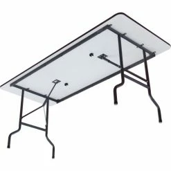 Interion By Global Industrial Interion&reg; Folding Wood Table, 72"W x 30"L, Gray -Tables Shop 695830GY 04