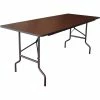 Interion By Global Industrial Interion&reg; Folding Wood Table, 72"W x 30"L, Mahogany