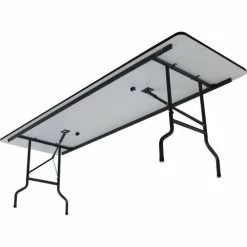 Interion By Global Industrial Interion® Folding Wood Table, 96"W x 30"L, Gray -Tables Shop 695831GY 04