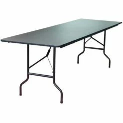 Interion By Global Industrial Interion® Folding Wood Table, 96"W x 30"L, Walnut