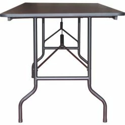 Interion By Global Industrial Interion® Folding Wood Table, 96"W x 30"L, Walnut -Tables Shop 695831WN 03