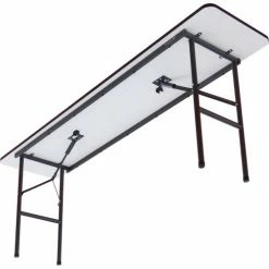 Interion By Global Industrial Interion® Folding Wood Seminar Table, 72"W x 18"L, Gray -Tables Shop 695834GY 04