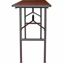 Interion By Global Industrial Interion® Folding Wood Seminar Table, 72"W x 18"L, Mahogany -Tables Shop 695834MH 03