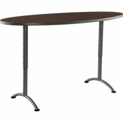 Iceberg Enterprises Iceberg ARC Adjustable Height Conference Table - 36" x 72" Oval - Walnut