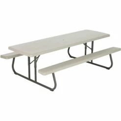 Lifetime® 8' Folding Picnic Table, Putty