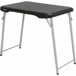 Lifetime® Stacking Personal Folding Table, 20" x 36", Black -Tables Shop 80668 03