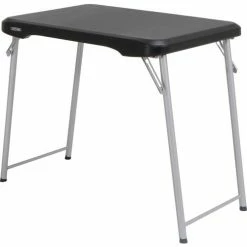 Lifetime® Stacking Personal Folding Table, 20" x 36", Black -Tables Shop 80668 08